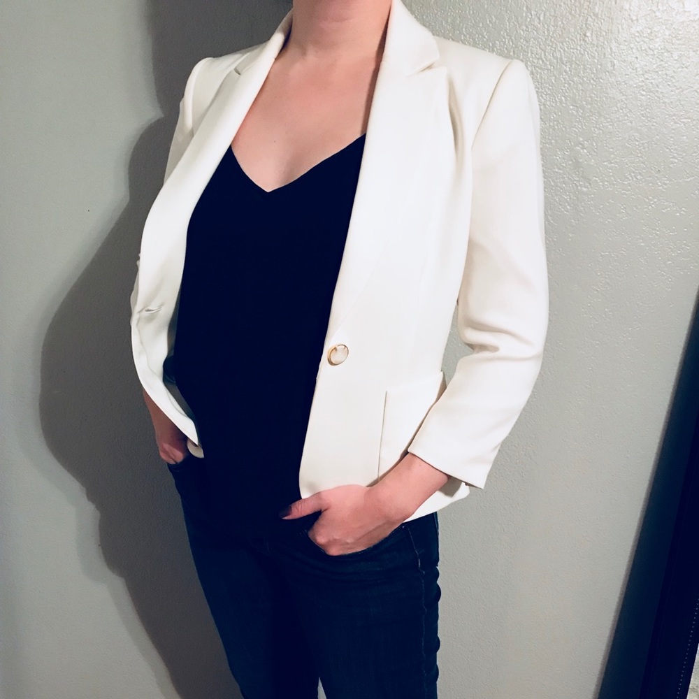 Cremieux Blazer - Ivory Size 2 - Picture 1 of 5